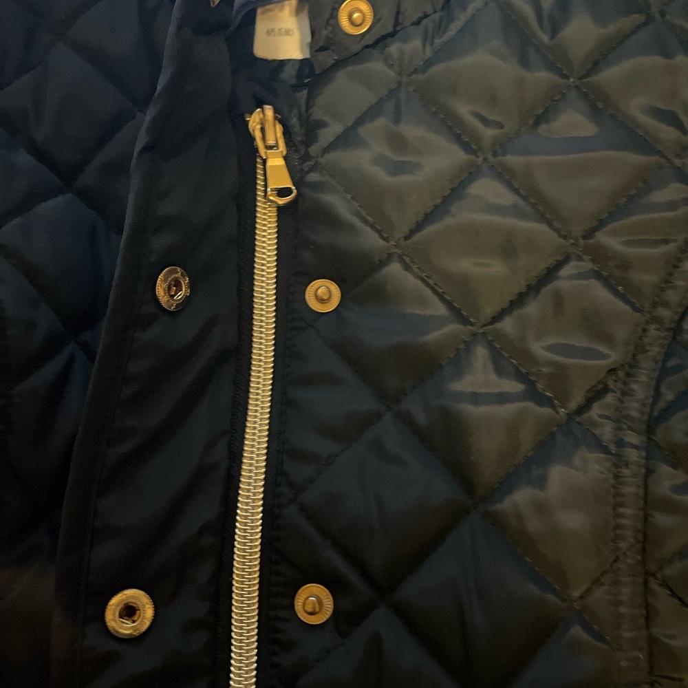 Girls Young Dimension Navy Quilted Jacket - Picture 4 of 7